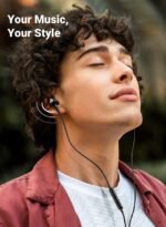 ⁦يوجرين سماعات أذن سلكية داخل الأذن بمنفذ تايب سي، اللون أسود⁩ - الصورة ⁦2⁩