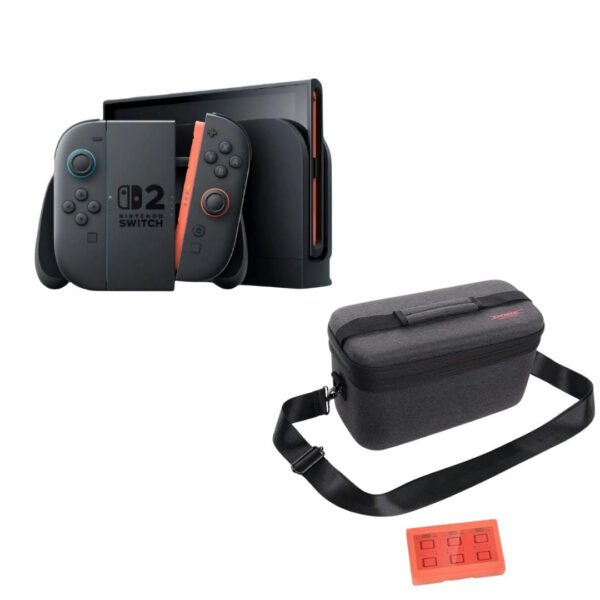 نينتندو سويتش 2 جهاز + حقيبة تخزين وتنظيم Dobe TNS-3175 رمادي