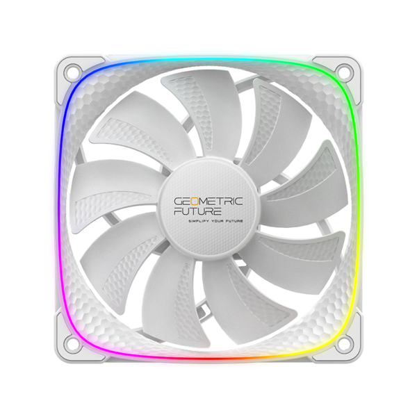 مروحة عكسية Geometric Future Squama 2503R Reverse Blade مقاس 120 ملم - ابيض