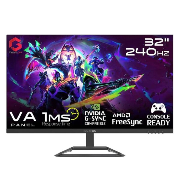GAMEON GOP32FHD240VA 32" FHD, 240Hz, 1ms (1920x1080) Flat VA Gaming Monitor With G-Sync & Free Sync - Black - Level UpgameonGaming Monitor722777894865
