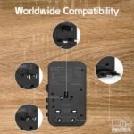 ⁦بروميت محول سفر GaN بقدرة 70 واط مع كابل USB-C مدمج قابل للسحب - أسود⁩ - الصورة ⁦3⁩