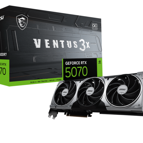 بطاقة رسومات MSI GeForce RTX 5070 12GB GDDR7 Ventus 3X OC