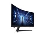 ⁦شاشة سامسونج أوديسي G55T برو للألعاب، مقاس 34 بوصة، بدقة WQHD 2K (3440 × 1440)، ومعدل تحديث 165 هرتز، وزمن استجابة 1 مللي ثانية، ولوحة VA منحنية - أسود LC34G55TWWMXUE⁩ - الصورة ⁦5⁩