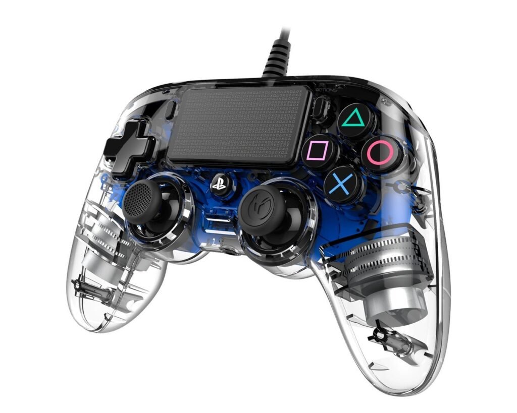 Nacon Wired Illuminated Compact Controller For PlayStation 4 - Blue - Level UpNaconPlayStation3499550360806