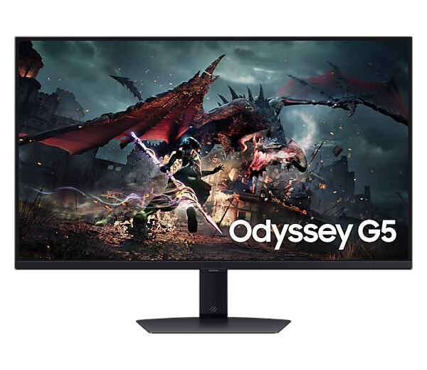 شاشة ألعاب سامسونج أوديسي جي 5 G50D مقاس 32 بوصة، QHD، 1 مللي ثانية، IPS، 180 هرتز، مسطحة - LS32DG502EMXUE