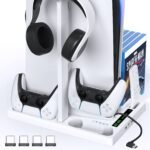 OIVO Vertical Stand with Controller Charging Station & Suction Cooling Fan - Level UpOivoPlaystation 5 Accessories6972861543573