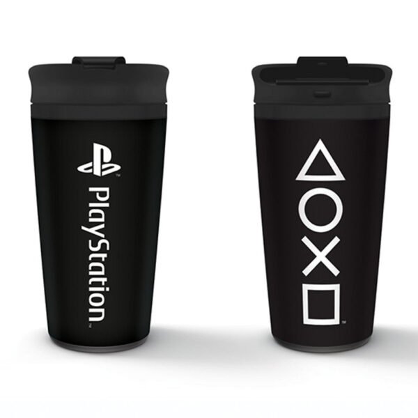 PLAYSTATION (ONYX) METAL TRAVEL MUG - Level UpSoft ToysAccessories5050574259934