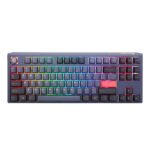 لوحة مفاتيح DUCKY ONE 3 TKL PBT HOT SWAP Blue Switch Cherry RGB السلكية الميكانيكية للألعاب - تخطيط عربي (Cosmic Blue)