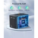 ⁦شاحن سفر راف باور موديل بي سي ١٠٣٤ بقوة خمسة وستين واط بثلاثة منافذ إصدار عالمي لون أسود⁩ - الصورة ⁦2⁩