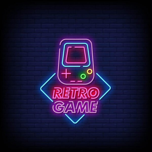 لوحة نيون للألعاب "Retro Game XL"