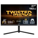 Twisted Minds 27'' FHD Fast IPS,192Hz, 0.5ms, HDMI 2.1, HDR Gaming Monitor - Black - Level UpTwisted MindsGaming Monitor