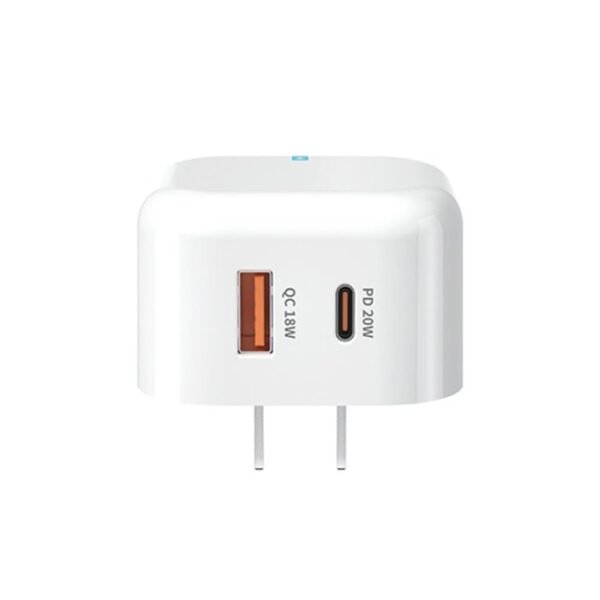 Wekome WP-U117 20W Type-C / USB-C + USB Fast Charging Travel Charger Power Adapter with Light, US Plug - Level UpWekomePower Adapter & Charger Accessories6951057814650