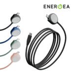 ⁦كابل Energea FLOW DUO للساعات، كابل 2 في 1 من نوع C إلى C + كابل ساعة، بسرعة 480 ميجابت في الثانية، وقوة 60 واط، وطول 1.5 متر - أسود⁩ - الصورة ⁦2⁩