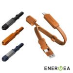 مفتاح غلاف Energea، كابل 2 في 1 من النوع C إلى C + A، بسرعة 480 ميجابت في الثانية، وقوة 60 واط، وطول 15 سم - برتقالي - Image 3