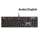 MeeTion MK009 Pro Hot-swap Mechanical Gaming RGB Keyboard, Red Switch – Arabic English