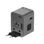 محول طاقة Energea TRAVELWORLD GAN45، 3C2A 45W - لون رمادي داكن - Image 3