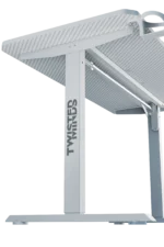 ⁦Twisted Minds Paradox Height Adjustable Gaming Desk Electric Table – 120cm (White)⁩ - الصورة ⁦4⁩