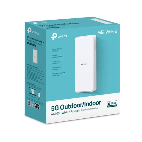 TP-Link Archer NX500-Outdoor 5G AX3000 WiFi 6 Outdoor Router, 2.5G Port