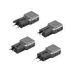 محول سفر Energea TravelGo بمنفذ واحد USB-C و USB-A بقدرة 35 واط بتقنية الشحن السريع PD - أسود معدني - Image 3