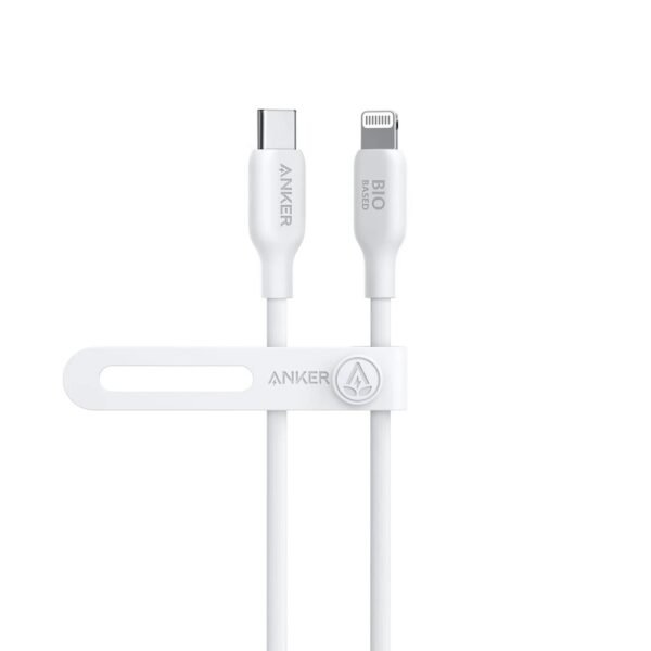 Anker 542 USB-C to Lightning Cable – Bio-Based – 3ft/0.9m – White – A80B1H21