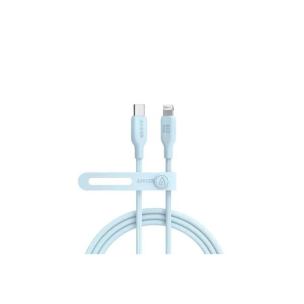 Anker 542 USB-C to Lightning Cable – Bio-Based – 6ft/1.8m – Blue -A80B2H31