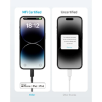 Anker 322 USB-C to Lightning Cable Fast Charging Braided (1.8m/6ft) – Black, A81B6H11 - Image 3
