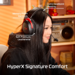 ⁦HyperX Cloud III S Wireless Gaming Headset, 53mm, Spatial Audio – Red/Black⁩ - الصورة ⁦8⁩