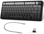لوحة مفاتيح ميكانيكية ATTACK SHARK X85 بتصميم 75% مع اتصال Tri-Mode وتركيب Gasket-Mounted - Gradient Black White Jade Switch