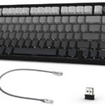 لوحة مفاتيح ميكانيكية ATTACK SHARK X85 بتصميم 75% مع اتصال Tri-Mode وتركيب Gasket-Mounted - Gradient Black White Jade Switch