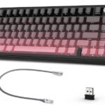 لوحة مفاتيح ميكانيكية ATTACK SHARK X85 بتصميم 75% مع اتصال Tri-Mode وتركيب Gasket-Mounted - BlackBerry White Jade Switch