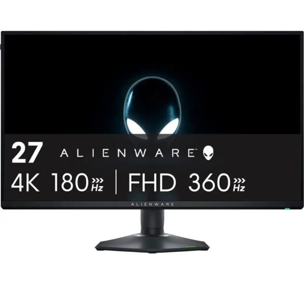 Alienware 27″ AW2725QF Dual-Resolution IPS, 4K 180Hz 0.5ms, FHD 360Hz 1ms, HDMI 2.1 HDR600 USB-C Gaming Monitor