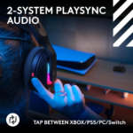 ⁦Astro A20 X LIGHTSPEED Wireless Gaming Headset with PLAYSYNC AUDIO and LIGHTSYNC RGB, White⁩ - الصورة ⁦4⁩