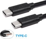 ⁦كابل Choetech CC0002 شحن ونقل بيانات USB-C إلى USB-C بقدرة 3 أمبير وطول 1 متر – أسود⁩ - الصورة ⁦2⁩