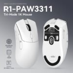 ⁦ATTACK SHARK R1 Wireless Gaming Mouse PixArt PAW3311 - White⁩ - الصورة ⁦8⁩