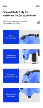 ⁦Puresweep Heavy Duty Wet & Dry Vacuum Cleaner with Steel Pipe & Large Capacity Tank – 2800W & 30 Litres⁩ - الصورة ⁦4⁩