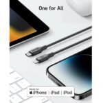 ⁦Anker 542 USB-C to Lightning Cable 30W -Bio-Nylon -3ft -Black -A80B5H11⁩ - الصورة ⁦7⁩