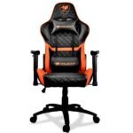 Cougar Armor One Gaming Chair Breathable PVC Leather, Black-Orange