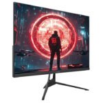 ⁦جيم اون شاشة ألعاب GOES24FHD144IPS  مقاس 24 بوصة، بدقة FHD، ومعدل تحديث 144 هرتز، وزمن استجابة 0.5 مللي ثانية، ومنفذ HDMI 2.1، وتقنية IPS سريعة، مسطحة - أسود⁩ - الصورة ⁦3⁩
