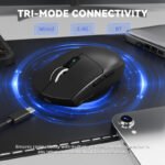 ⁦ATTACK SHARK G3Pro Tri-Mode Wireless Gaming Mouse with Charge Dock with Charge Dock 25000 DPI - Black⁩ - الصورة ⁦2⁩