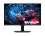 شاشة سامسونج أوديسي G7 G70F مقاس 27 بوصة بدقة 4K (3840×2160)، معدل تحديث مزدوج 180Hz أو 360Hz FHD، زمن استجابة 1ms، G-Sync، Pivot، HDMI 2.1، لوحة IPS مسطحة – أسود