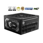 MSI 1000W PSU MAG A1000GL PCIE5 ATX 3.1 PCIe 5.1 80 Plus Gold Power Supply