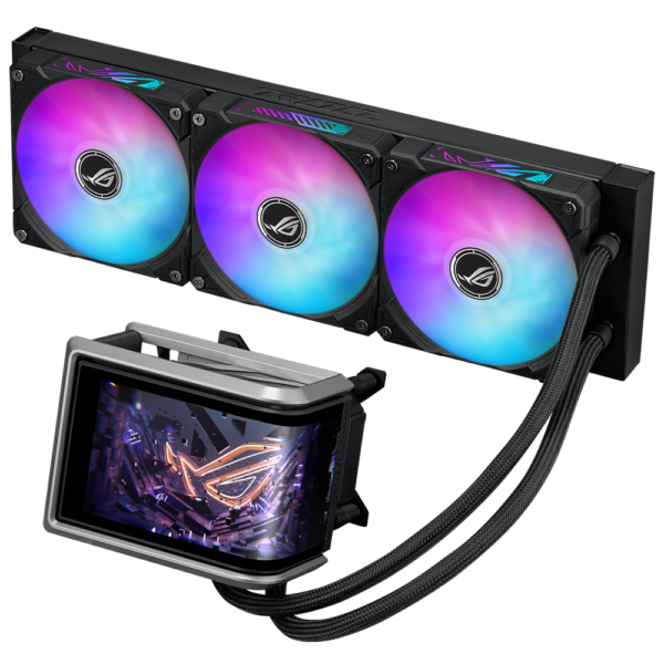 ASUS ROG Ryuo IV 360 ARGB Liquid CPU Cooler, 6.67″ Curved Display