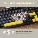 ⁦لوحة مفاتيح ميكانيكية ATTACK SHARK X98 ثلاثية الوضع 102 مفتاح - Star Black⁩ - الصورة ⁦7⁩
