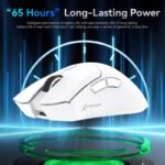 ⁦ATTACK SHARK R1 Wireless Gaming Mouse PixArt PAW3311 - White⁩ - الصورة ⁦6⁩