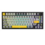 لوحة مفاتيح ميكانيكية ATTACK SHARK X820 Ultra Tri-Mode 75% Gasket - Star Black Moon Light + Shark Switch