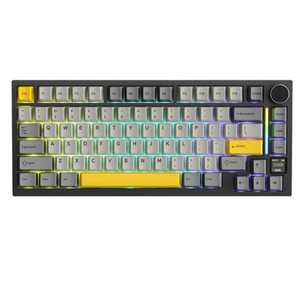 لوحة مفاتيح ميكانيكية ATTACK SHARK X820 Ultra Tri-Mode 75% Gasket - Star Black Moon Light + Shark Switch