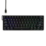 ⁦لوحة مفاتيح الألعاب AULA WIN60HE – سلكية – 61 مفتاح – RGB بنسبة 65% – تصميم Gasket – مفاتيح مغناطيسية Greywood – أسود⁩ - الصورة ⁦9⁩