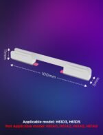 ⁦مشابك جوفي لإضاءة نيون روب لايت ٢ باللون الأبيض، ٥ قطع في العبوة - إتش ١٠ دي ٢⁩ - الصورة ⁦2⁩