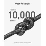 ⁦Anker 542 USB-C to Lightning Cable – Bio-Nylon – 6ft/1.8m -Black -A80B6H11⁩ - الصورة ⁦5⁩