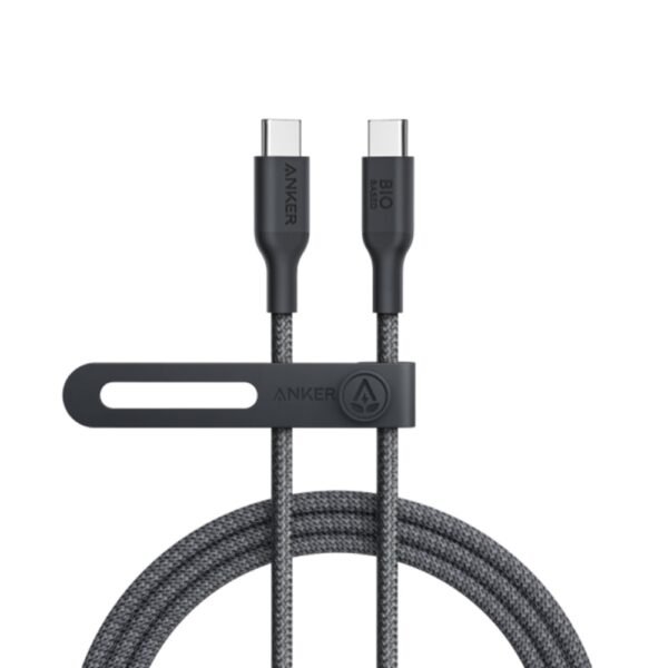 Anker USB-C to USB-C Cable 240W -Bio-Braided -3ft -Black -A80F5H11